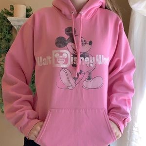 DISNEY SMALL pink vintage +faded sweatshirt